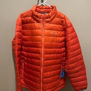 Columbia Mens Orange Lightweight Packable Puffer Jacket